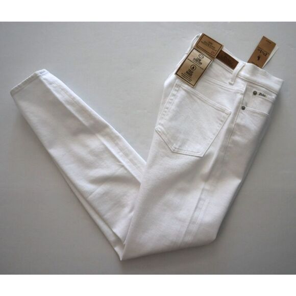 Polo Ralph Lauren Women's Sz 26 White The High Rise Skinny Ankle Jeans - Picture 12 of 12